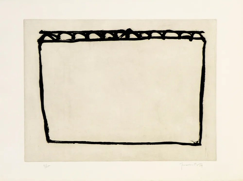 Grabado Hernandez Pijuan - Recorrido para un espacio IV