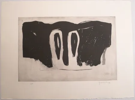 Aguatinta Hernandez Pijuan - Xipres en el Paissatge