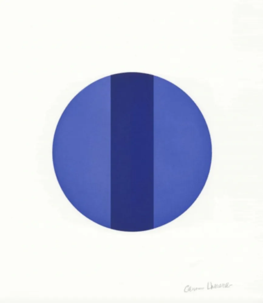 Talla En Madera Herrera - Untitled (Vertical Blue Band)