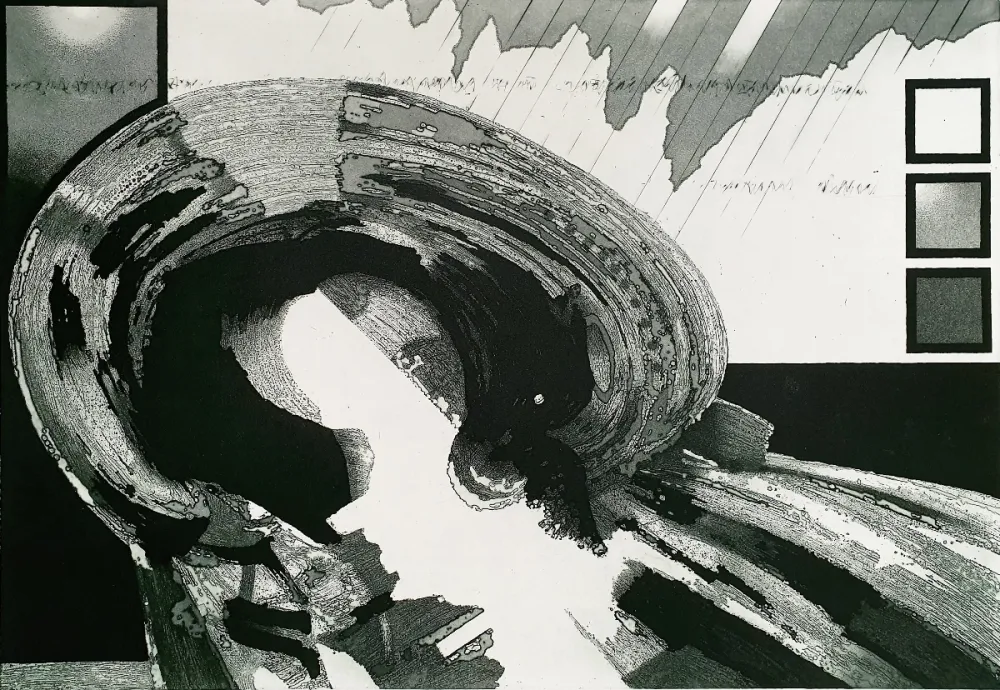 Aguafuerte Y Aguatinta Heuer - Porträt (Portrait)