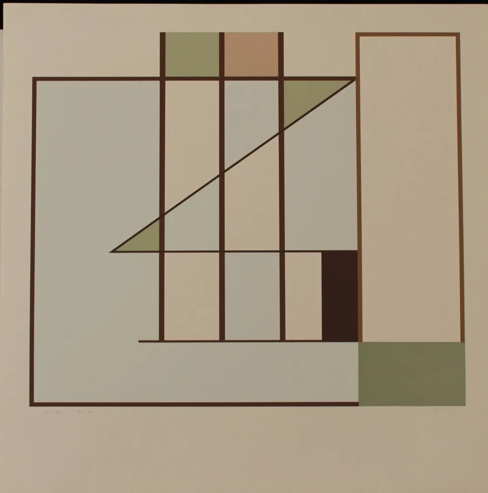 Litografía Heurtaux - COMPOSITION - EXACTA FROM CONSTRUCTIVISM TO SYSTEMATIC ART 1918-1985