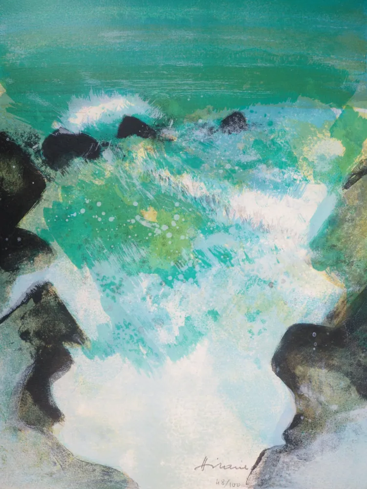 Litografía Hilaire - Cote Normande