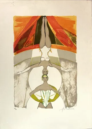 Litografía Hilaire - Les Equilibristes