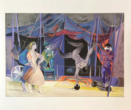 Litografía Hilaire - Les Saltimbanques