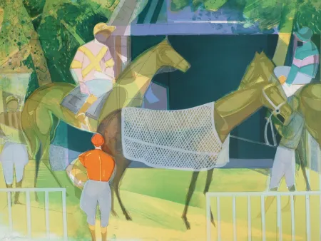 Litografía Hilaire - Normandie, Le centre équestre