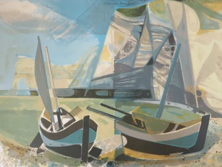 Litografía Hilaire - Normandie, les falaises d'Etretat