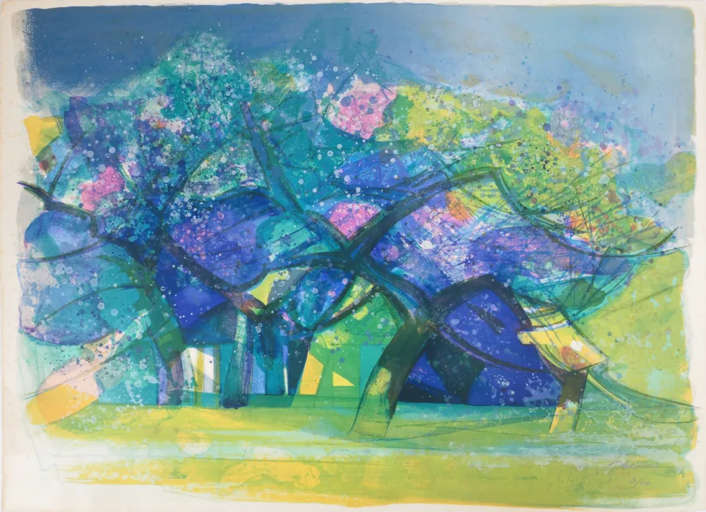 Litografía Hilaire - Normandie, les pommiers en fleur