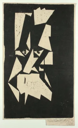 Grabado En Madera Hilker -  Kopf (Head)