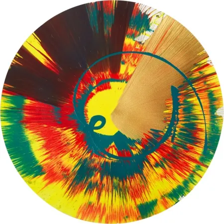 Sin Técnico Hirst - Beautiful Big Whopper Hooters Bang Bang Whoop Whoop Lights on Green Go Go Go Ye Ha Ye Ha Spin Painting 