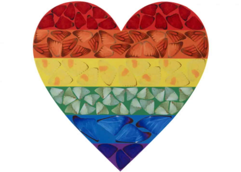 Múltiple Hirst - H7-3 Butterfly Heart (Large)