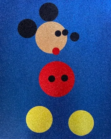 Serigrafía Hirst - Mickey (Blue Glitter)