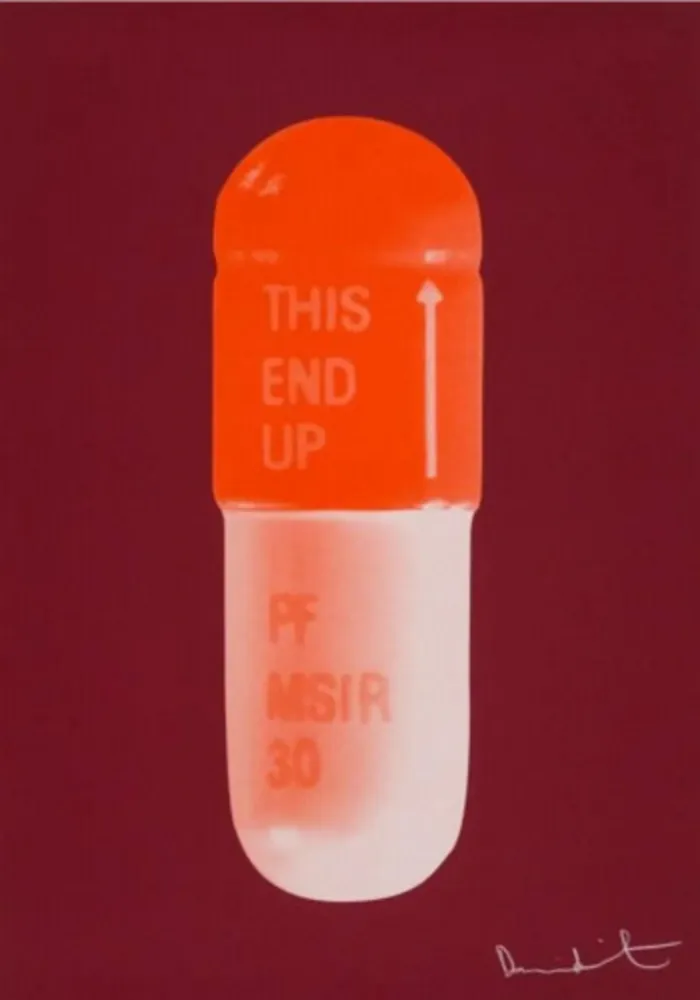 Serigrafía Hirst - The Cure (Sienna Red/Tangerine/Light Tangerine)