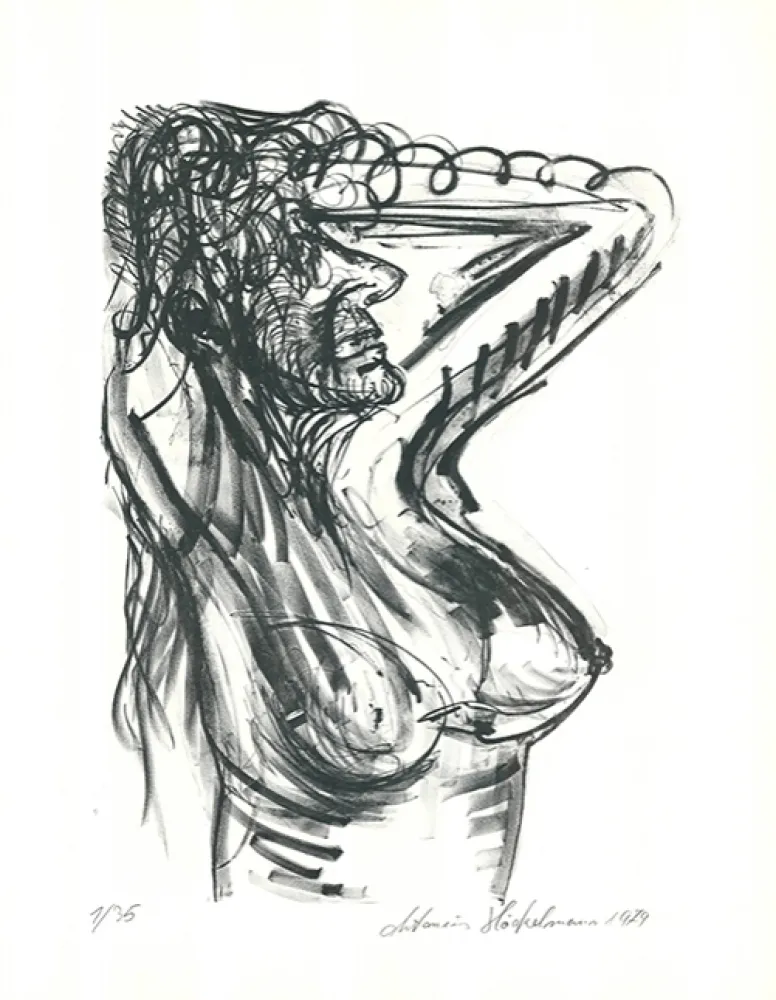 Litografía Höckelmann - Alexandra