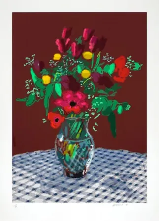 Múltiple Hockney - 16th February 2021, More Flowers In A Glass Vase