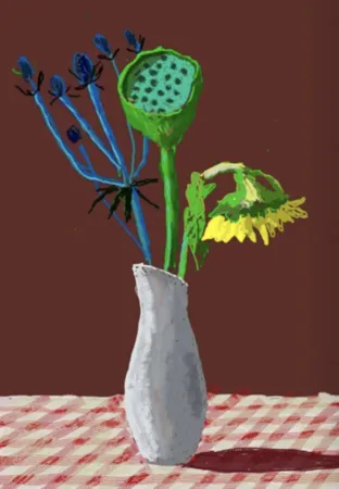 Múltiple Hockney - 19th March 2021, Sunflower with Exotic Flower