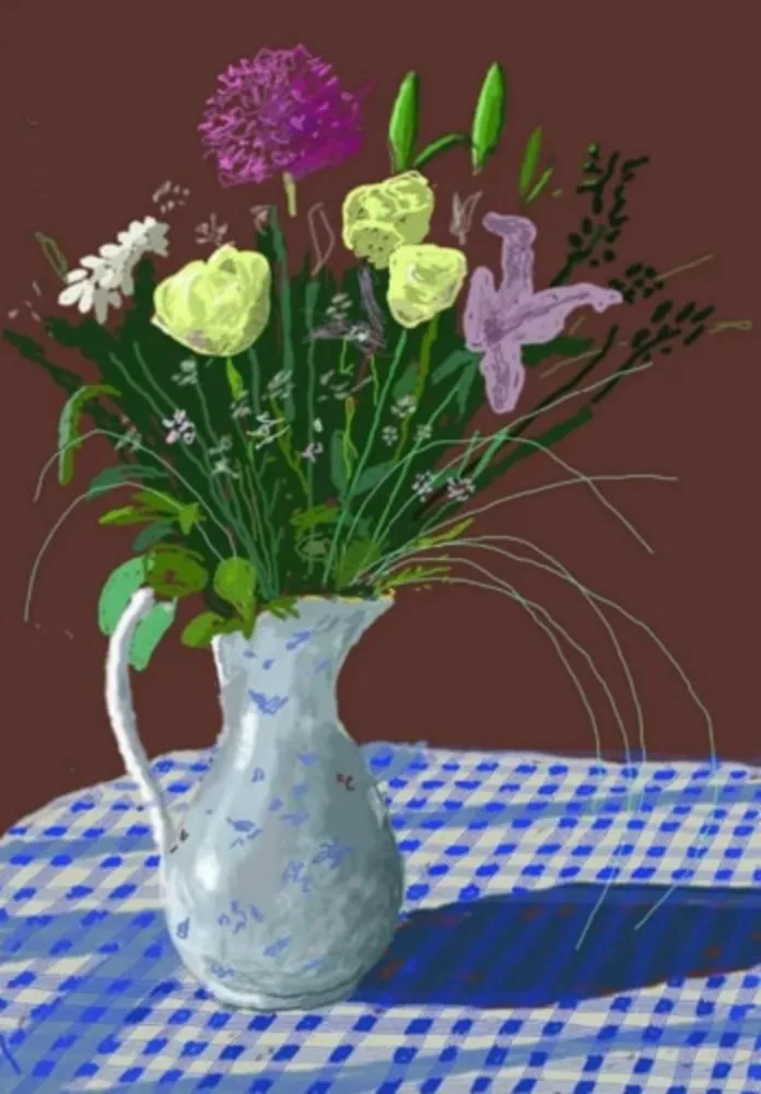 Múltiple Hockney - 20th February 2021, Jug With Flowers