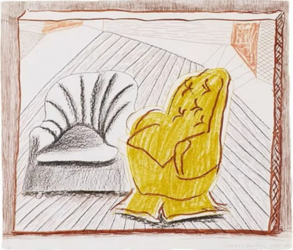 Litografía Hockney - A Picture of Two Chairs