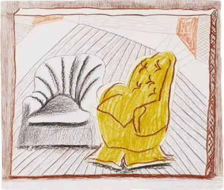 Litografía Hockney - A Picture of Two Chairs