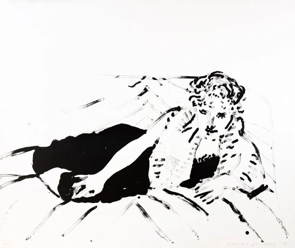 Litografía Hockney - Big Celia Print #1