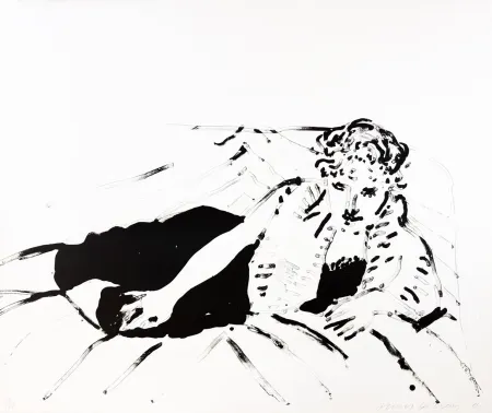 Litografía Hockney - Big Celia Print #1