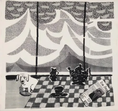 Múltiple Hockney - Breakfast with Stanley in Malibu