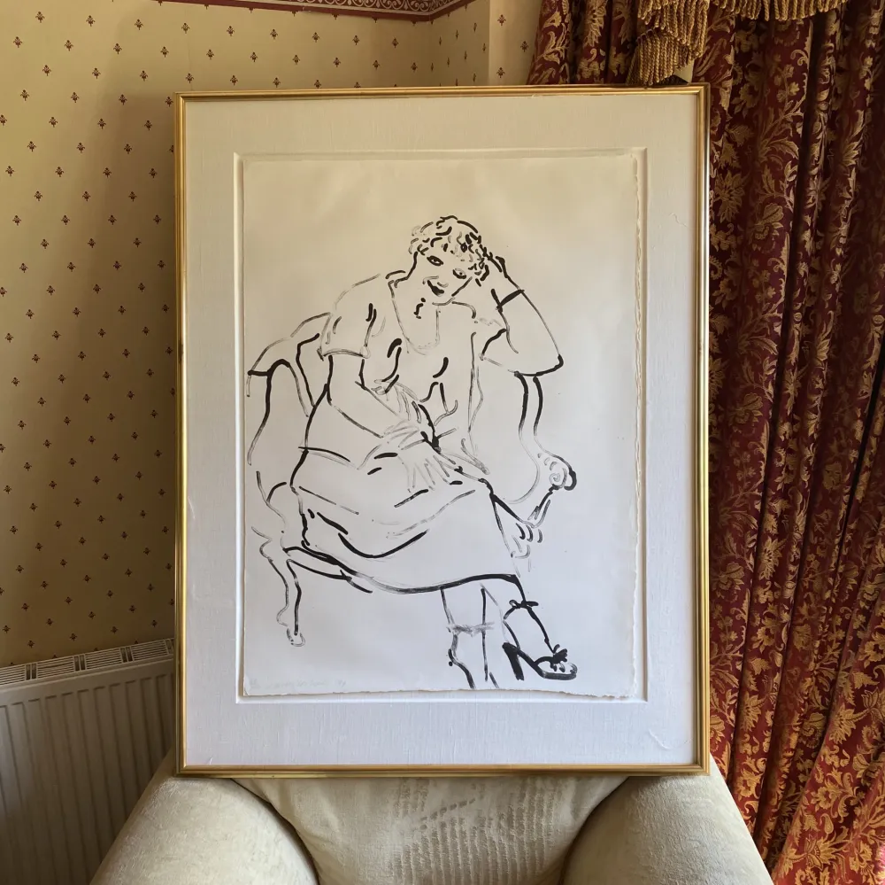 Litografía Hockney -  Celia Inquiring