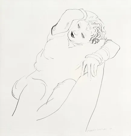 Litografía Hockney - Celia Reclining