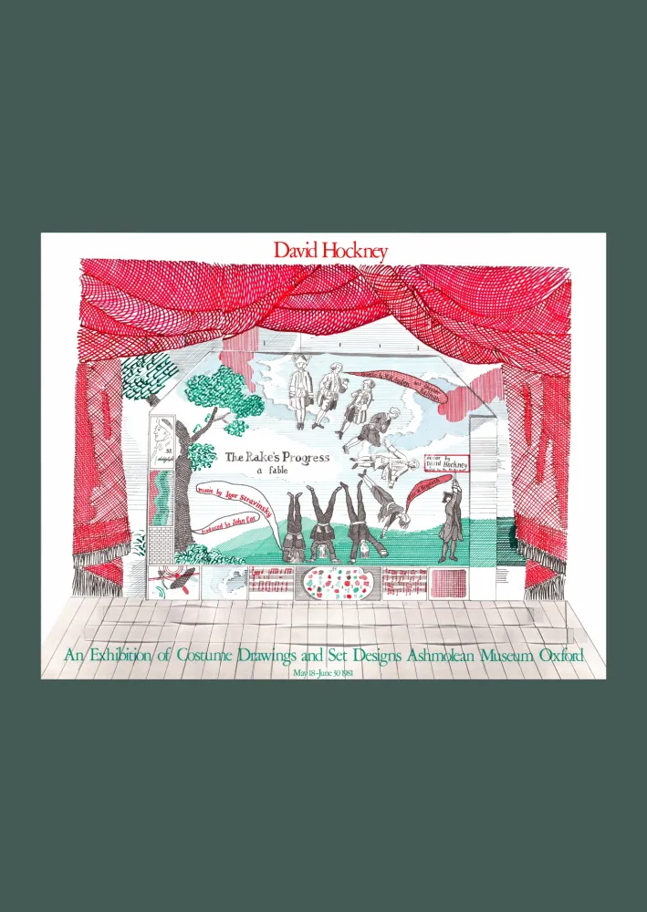 Litografía Hockney - David Hockney: 'The Rake's Progress' 1981 Offset-lithograph