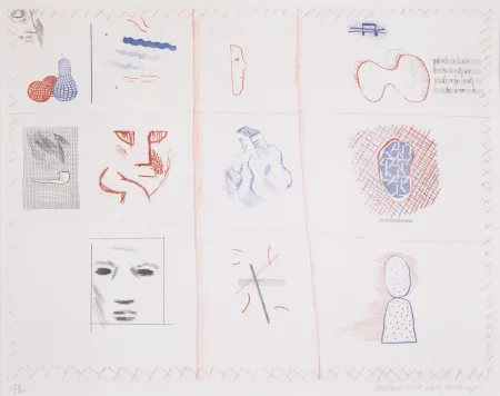 Aguafuerte Y Aguatinta Hockney - Franco-American Mail (from The Blue Guitar)