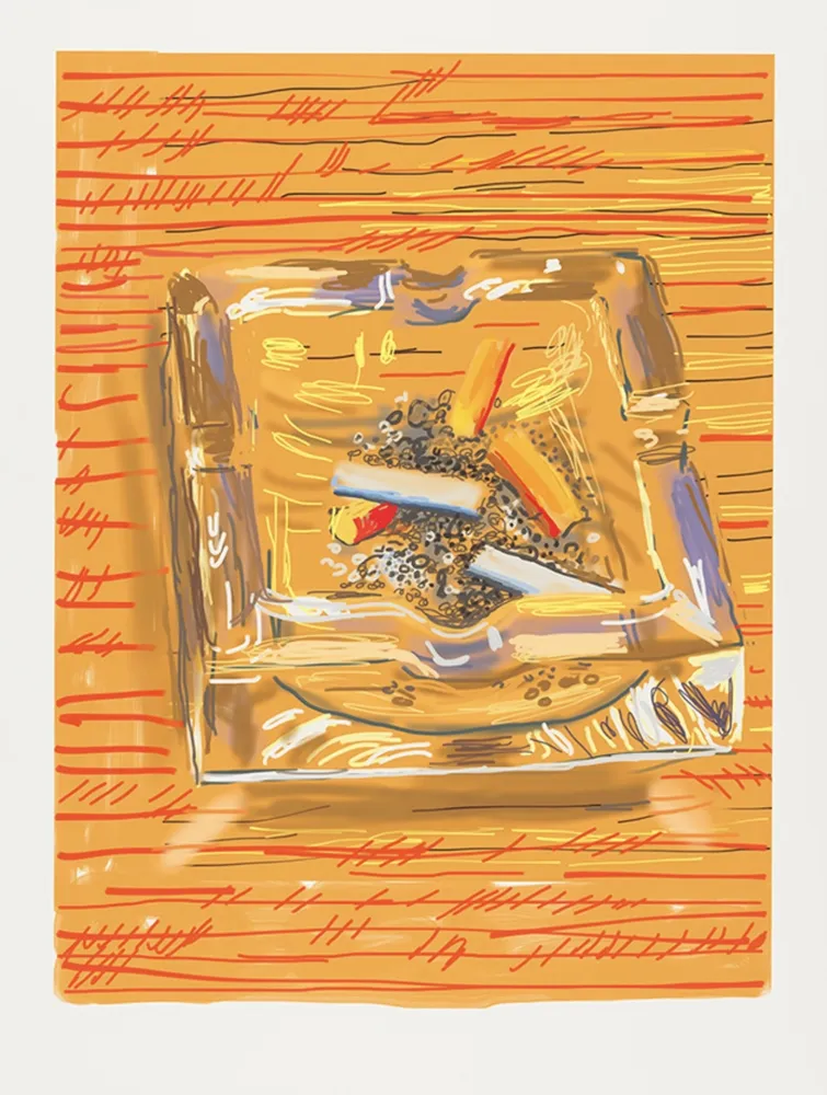Múltiple Hockney - IPad drawing - Ashtray