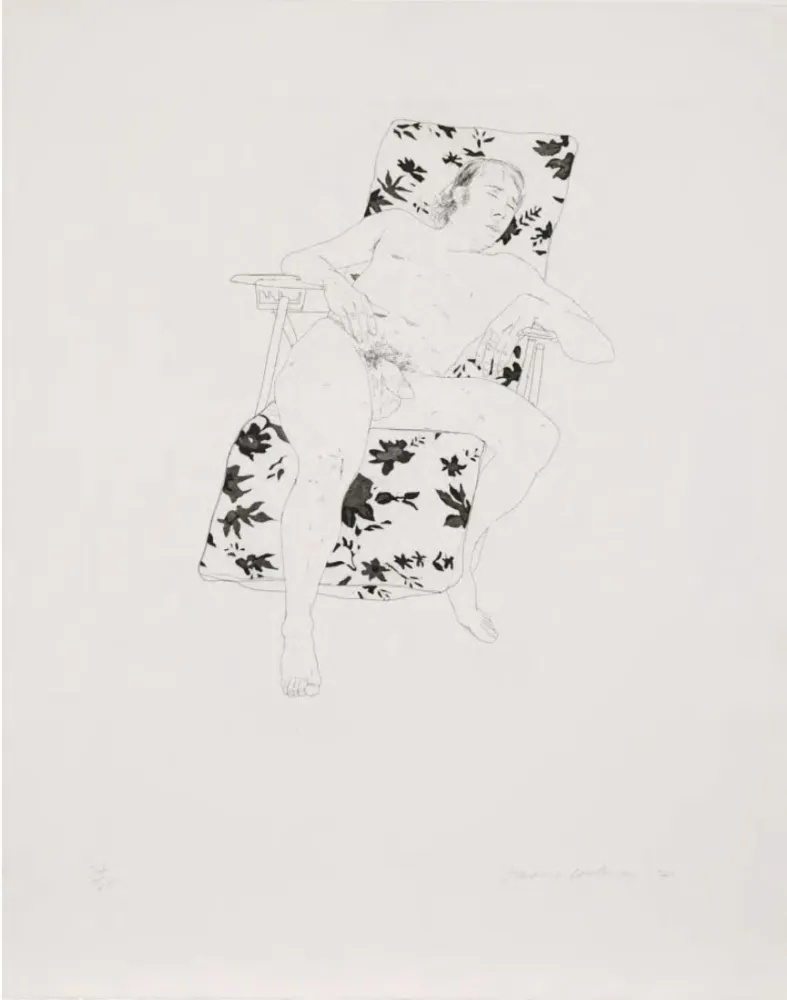 Grabado Hockney - Mo asleep