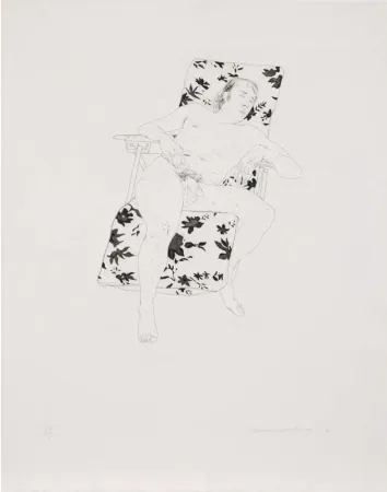 Grabado Hockney - Mo asleep