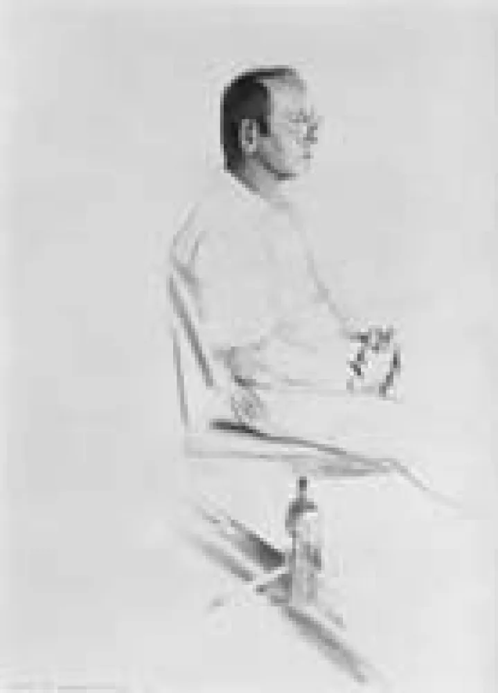 Litografía Hockney - Mo McDermott