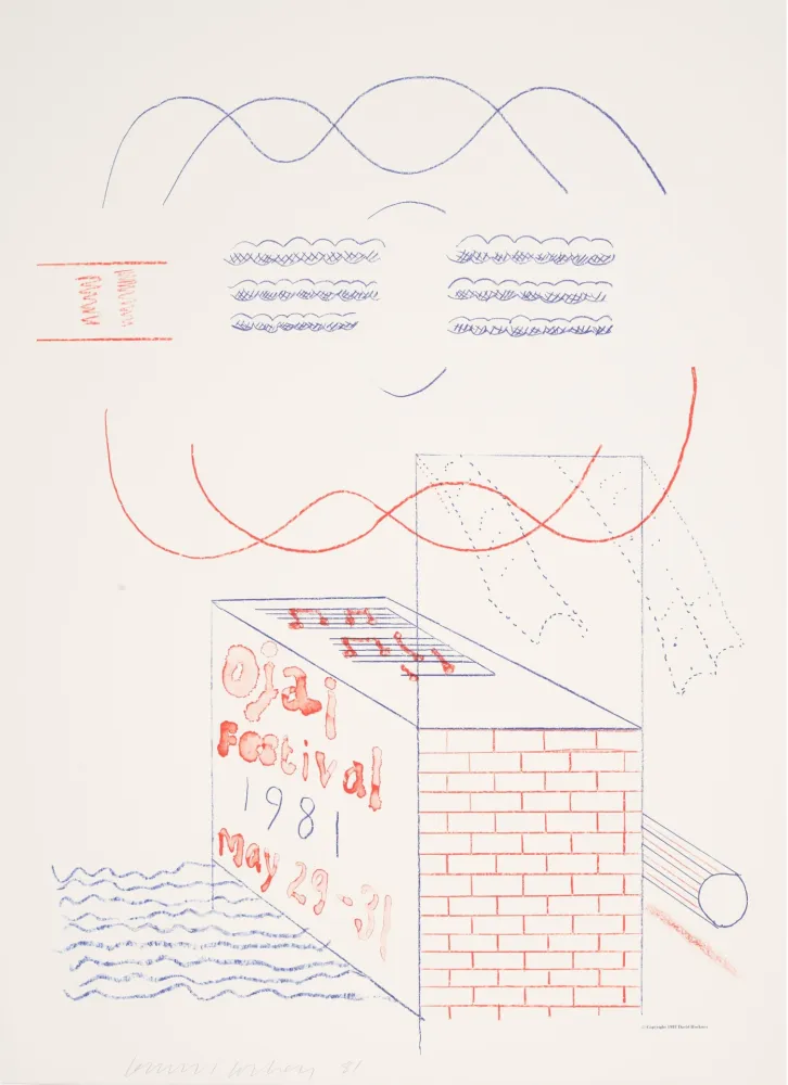 Litografía Hockney - Ojai Festival