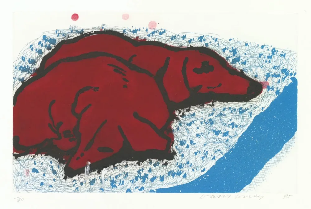Talla En Madera Hockney - Small Dogs