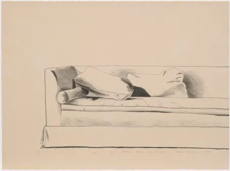 Litografía Hockney - Sofa 8501 Hedges Place Los Angeles
