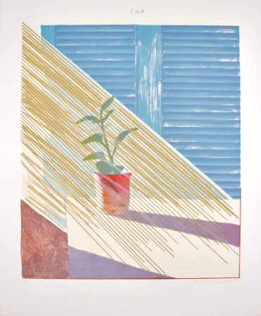 Litografía Hockney - Sun