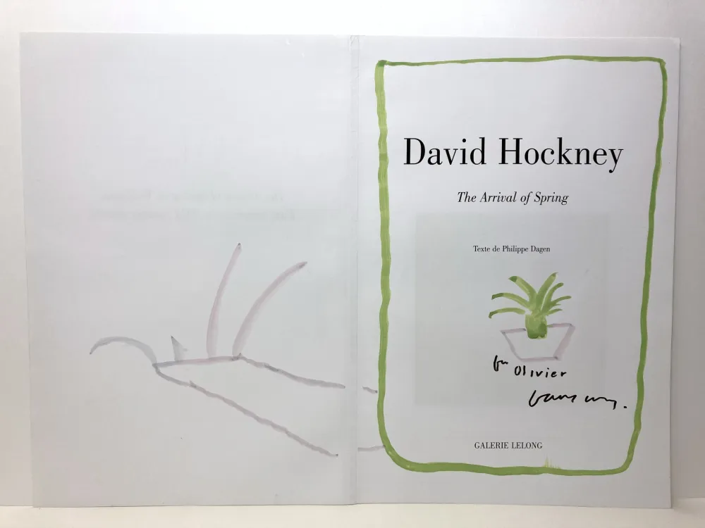 Sin Técnico Hockney - The arrival of the spring. Dessin à l'aquarelle. Signé