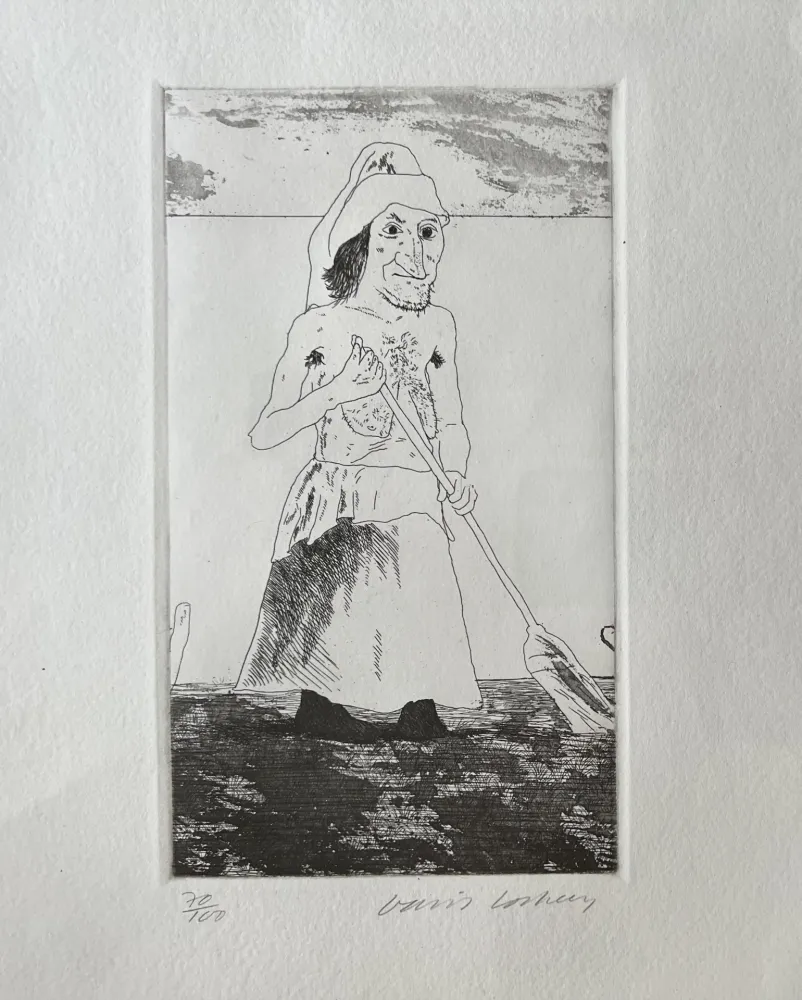 Grabado Hockney - The Enchantress in her garden