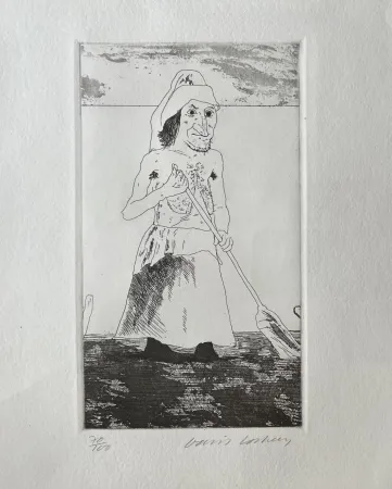 Grabado Hockney - The Enchantress in her garden