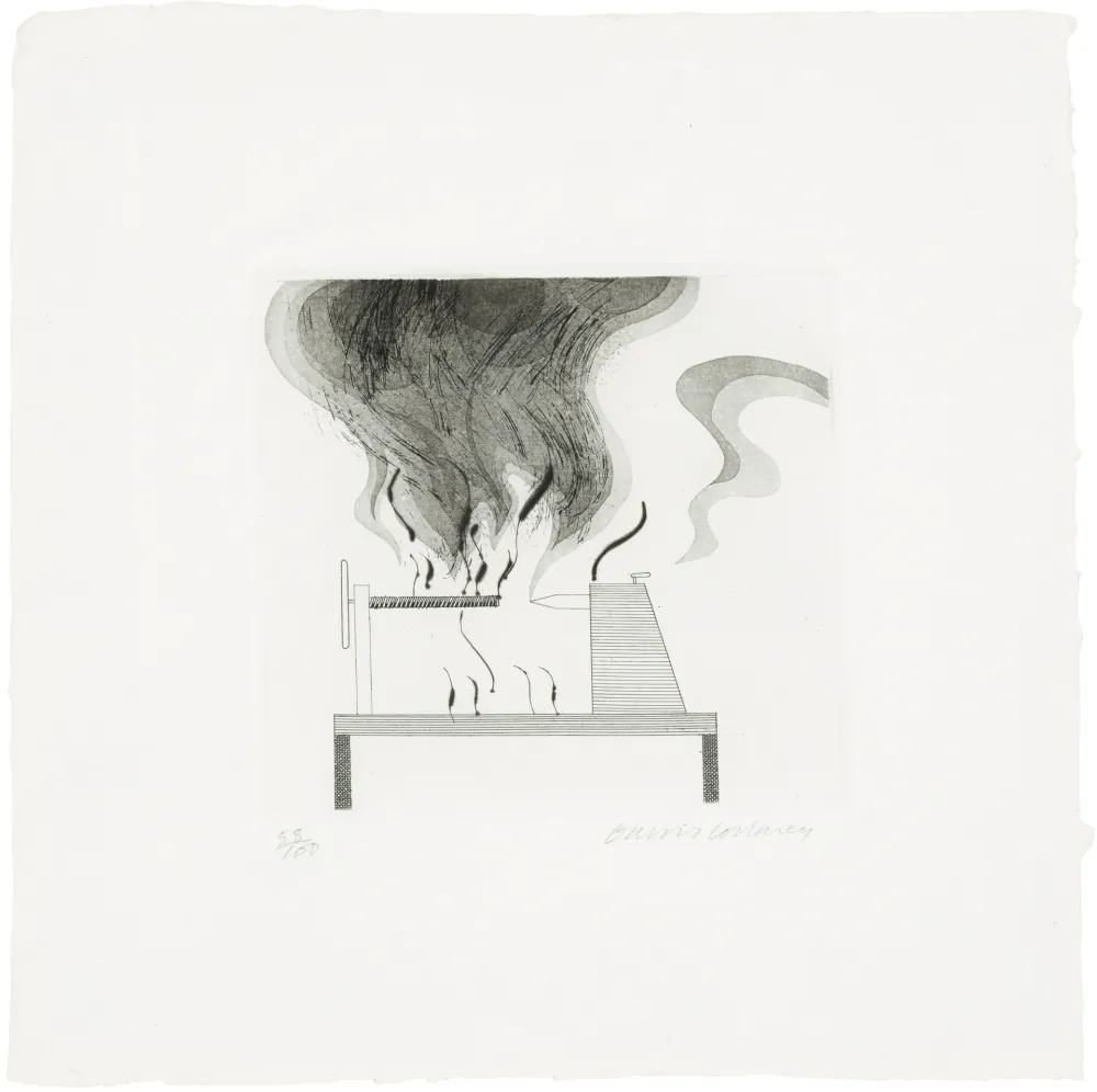 Múltiple Hockney - The Lathe and Fire