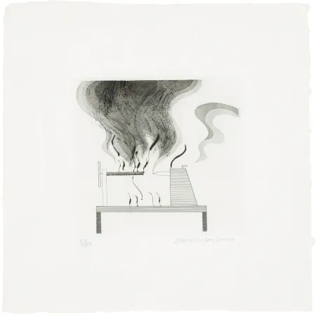 Múltiple Hockney - The Lathe and Fire
