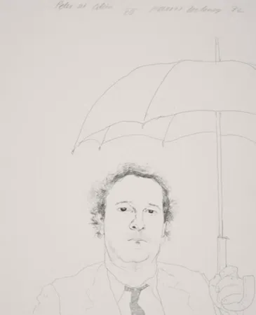 Aguafuerte Y Aguatinta Hockney - The Restaurateur - Peter At Odins