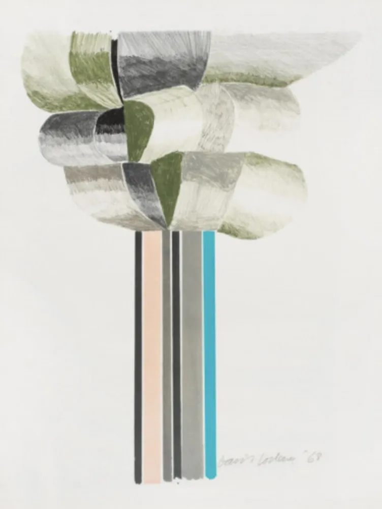 Litografía Hockney - Trees