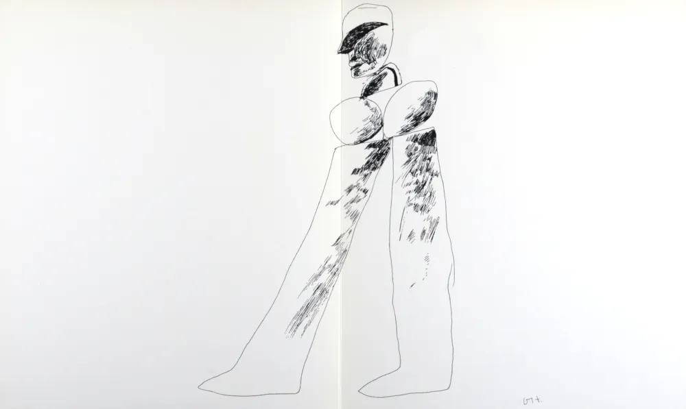 Litografía Hockney - Walking Man, 1964