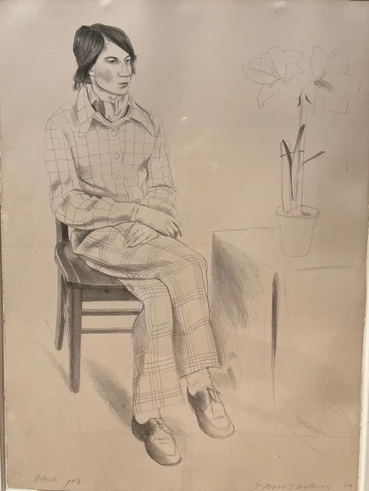 Litografía Hockney - Yves Marie