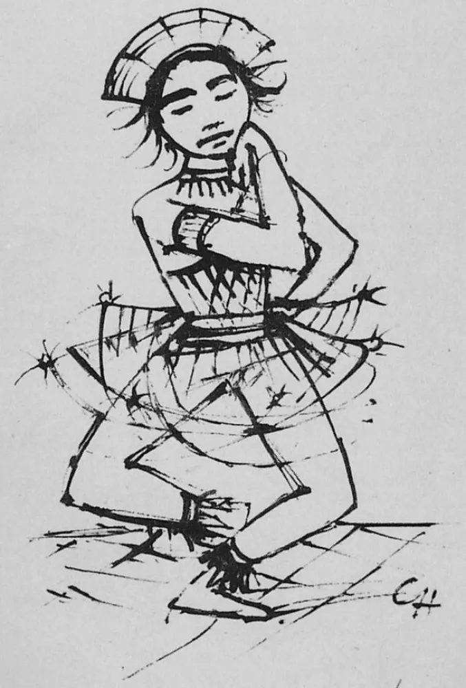 Litografía Hofer - Javanische-Tänzerin