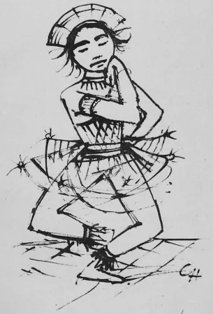 Litografía Hofer - Javanische-Tänzerin