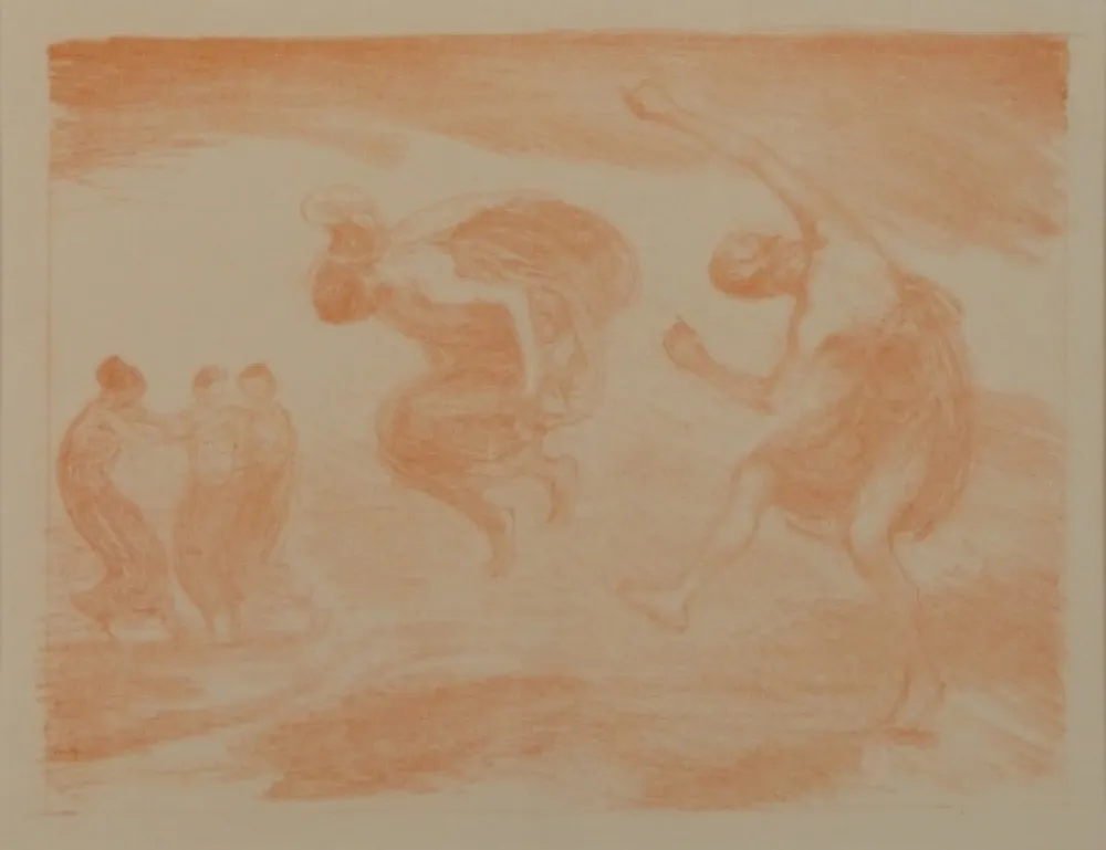 Litografía Hofmann - Tanzende Mädchen (Springende Mädchen)