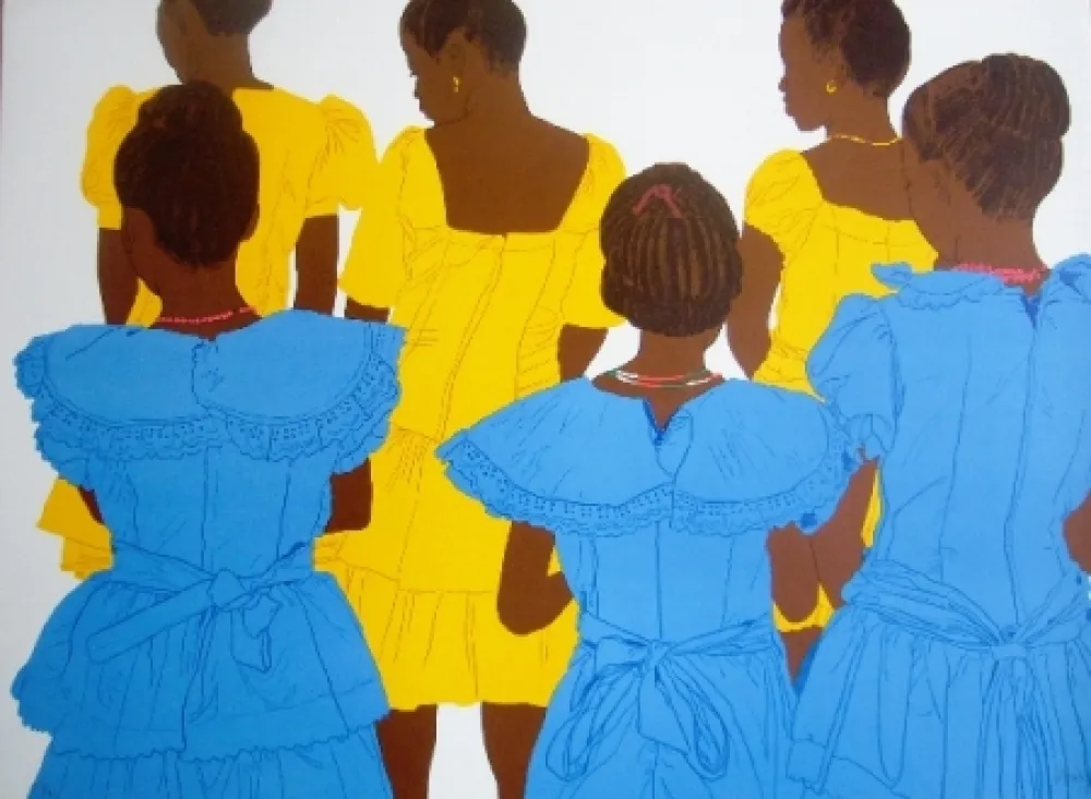 Litografía Hoyos -  I tan bae pa pruceccion di San Basilio -1 